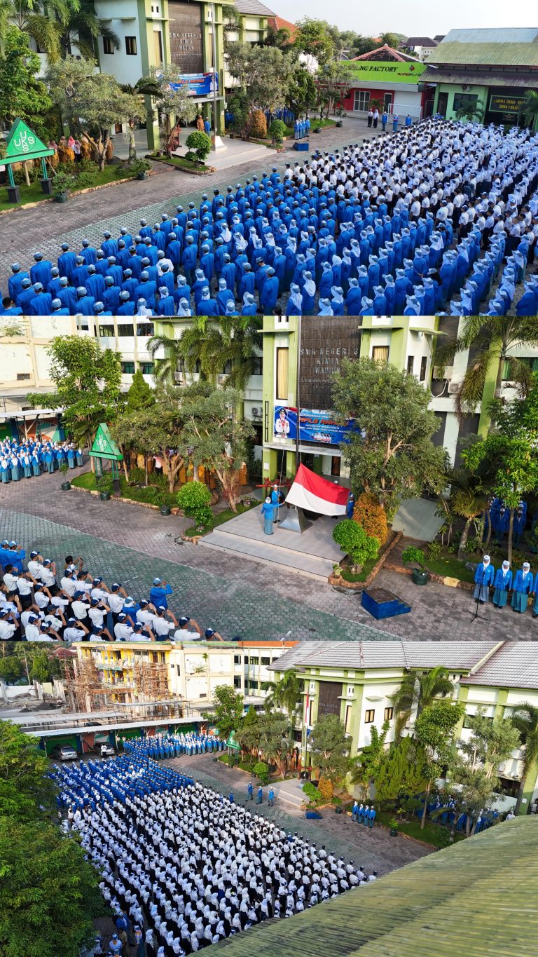UPACARA PEMBUKAAN MPLS DI SMK NEGERI 3 MADIUN BERLANGSUNG KHIDMAT DAN MERIAH